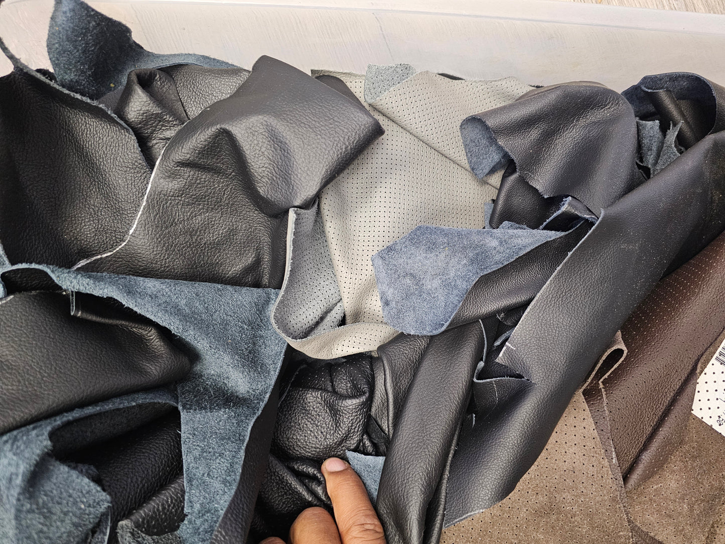 Leather scraps